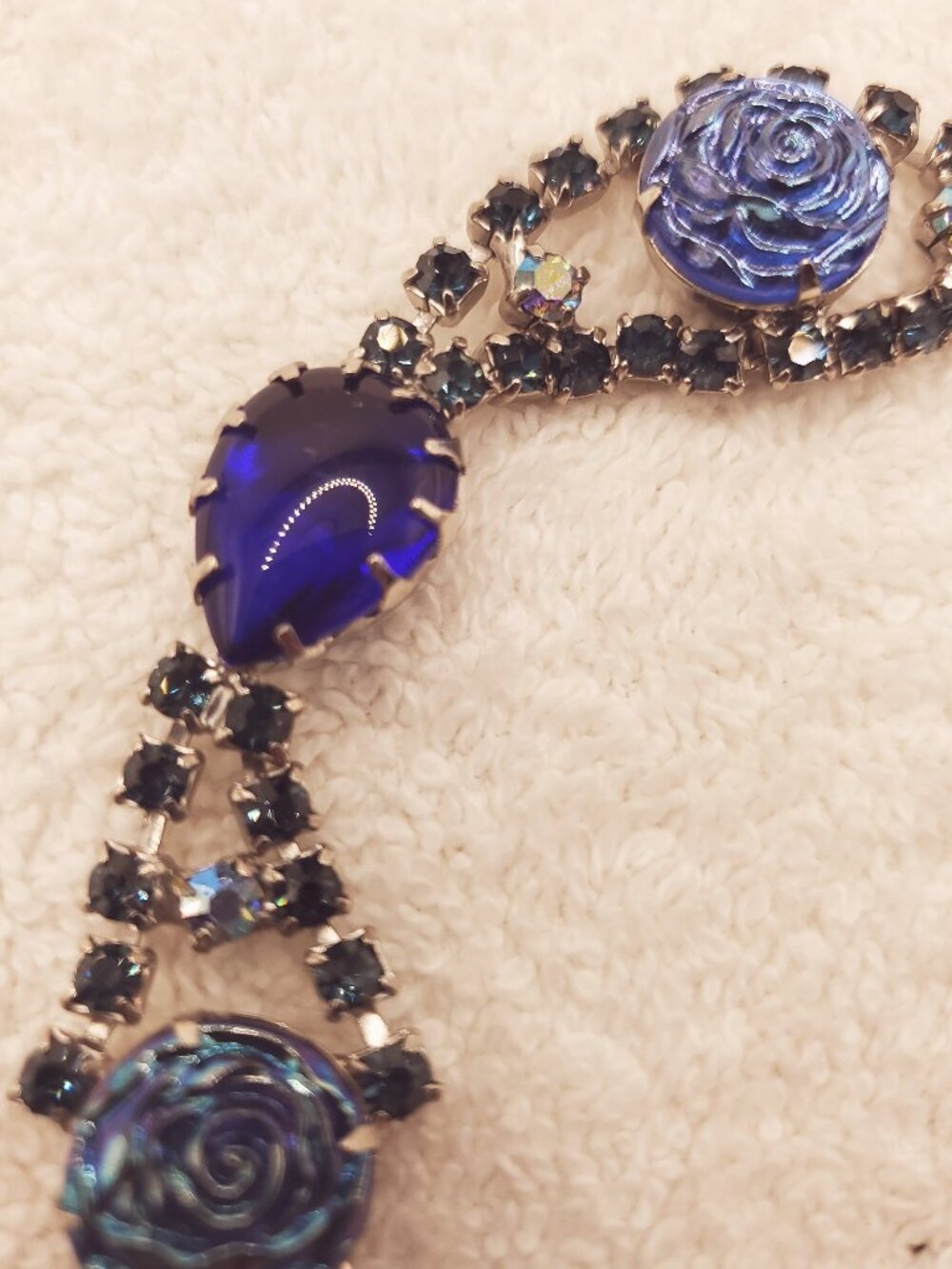 1 Blue Gem Stone Bracelet, item # B-1506 ,.  wt. 23 grams - Picture 3 of 13
